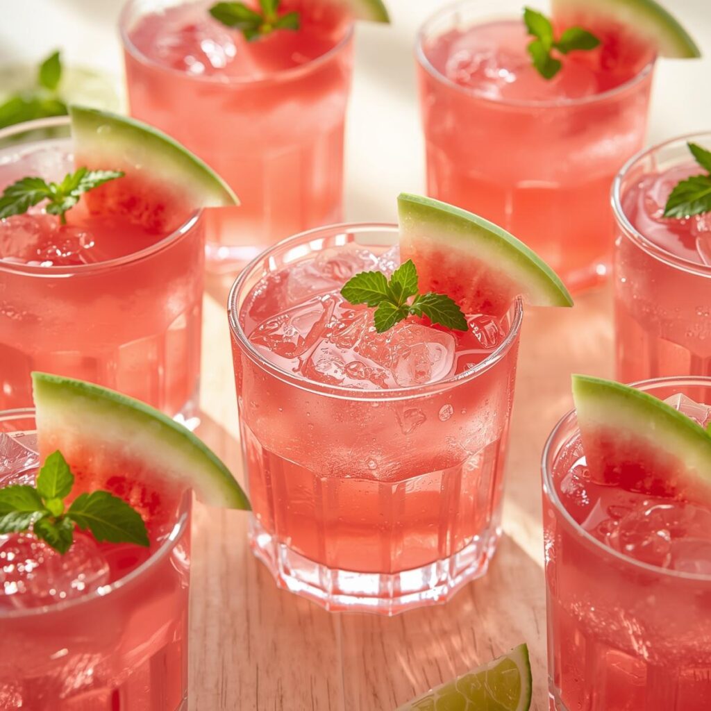 Raspberry rose pink jello for weight loss in clear glass cups with fresh raspberries and rose petals on dark wooden table