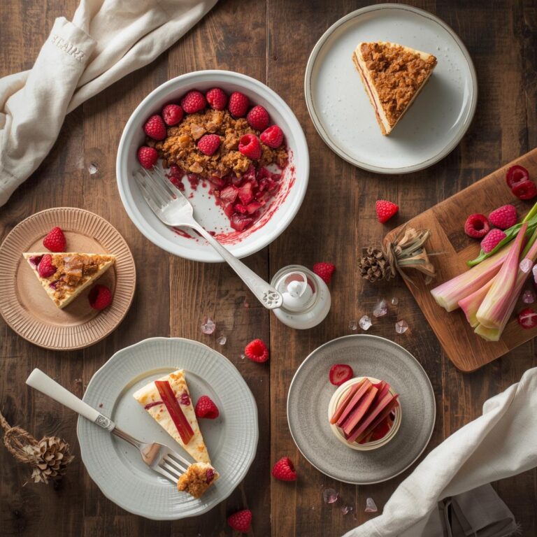 Irish Dessert Recipes for Weight Loss, Collection of four guilt-free Irish dessert recipes displayed on a rustic wooden table with fresh berries